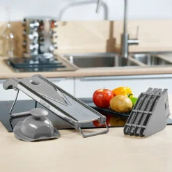 Die moderne Hausfrau STONELINE Gemüsehobel Set 9-teilig | Grau