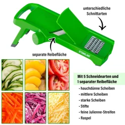 Die moderne Hausfrau STONELINE Gemüsehobel Verstellbar Set 3-teilig | Grün