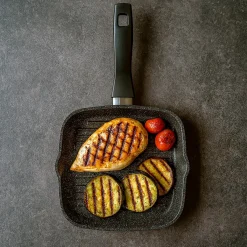 Die moderne Hausfrau STONELINE Grillpfanne 16 cm | ohne Deckel - Schwarz