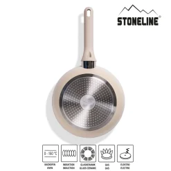 Die moderne Hausfrau STONELINE Kochgeschirr-Set 11-teilig 18/20/24 Creme | mit Deckeln