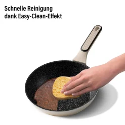 Die moderne Hausfrau STONELINE Kochgeschirr-Set 11-teilig 18/20/24 Creme | mit Deckeln