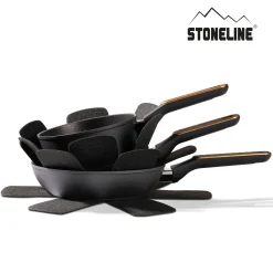 Die moderne Hausfrau STONELINE Kochgeschirr-Set 11-teilig 18/20/24 Roségold | mit Deckeln