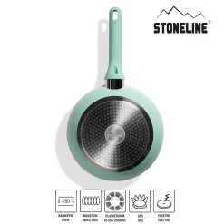 Die moderne Hausfrau STONELINE Kochgeschirr-Set 11-teilig 18/20/24 Mint | mit Deckeln