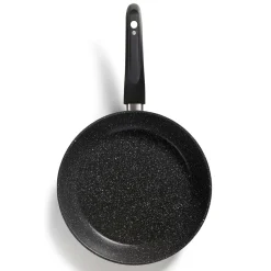 Die moderne Hausfrau STONELINE Made in Germany Pfannen-Set 6-teilig mit Magnet Griff | ohne Deckel - Schwarz