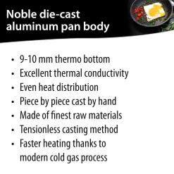 Die moderne Hausfrau STONELINE Made in Germany Wokpfanne 32 cm mit abnehmbarem Griff | ohne Deckel - Schwarz