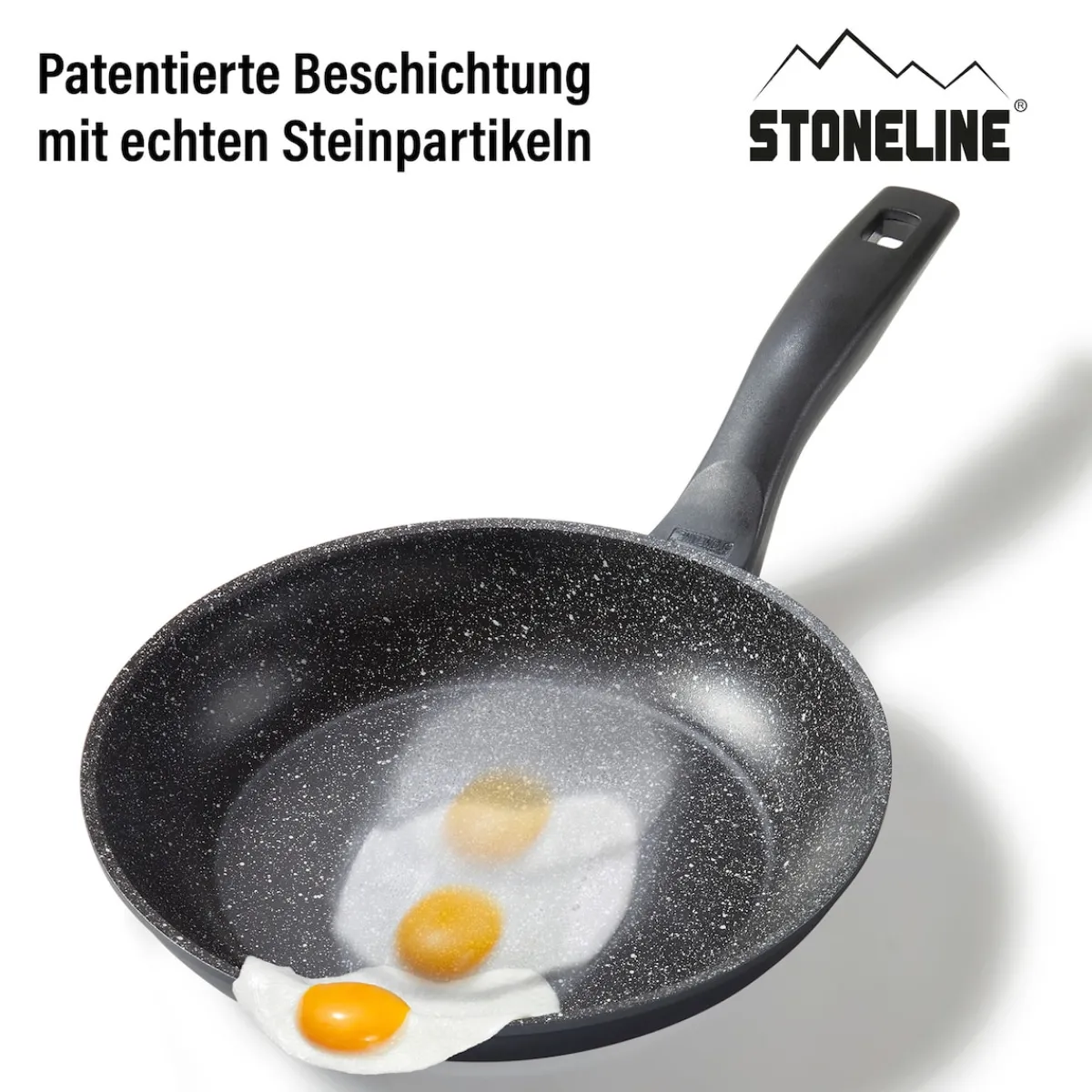 Die moderne Hausfrau STONELINE Pfannen-Set 3-teilig 20/24/28 cm | ohne Deckel