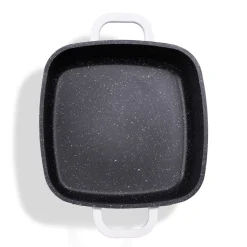 Die moderne Hausfrau STONELINE Servierpfanne Eckig 20 cm Mint | mit Deckel