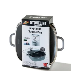 Die moderne Hausfrau STONELINE Servierpfanne Eckig 24 cm | mit Deckel