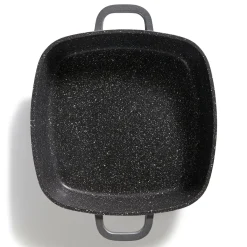 Die moderne Hausfrau STONELINE Servierpfanne Eckig 24 cm | mit Deckel