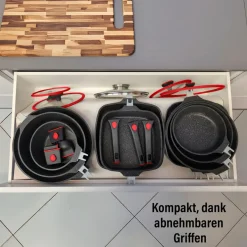 Die moderne Hausfrau STONELINE SMART Bratpfanne 20 cm | ohne Deckel - Rot