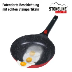 Die moderne Hausfrau STONELINE SMART Bratpfanne 24 cm | ohne Deckel - Rot