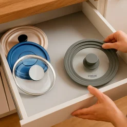 Die moderne Hausfrau STONELINE Universal Glasdeckel Set 16/18/20 und 24/26/28 | Grau