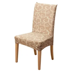 Die moderne Hausfrau Stuhlhusse „Ornamente“, 2 Stück beige