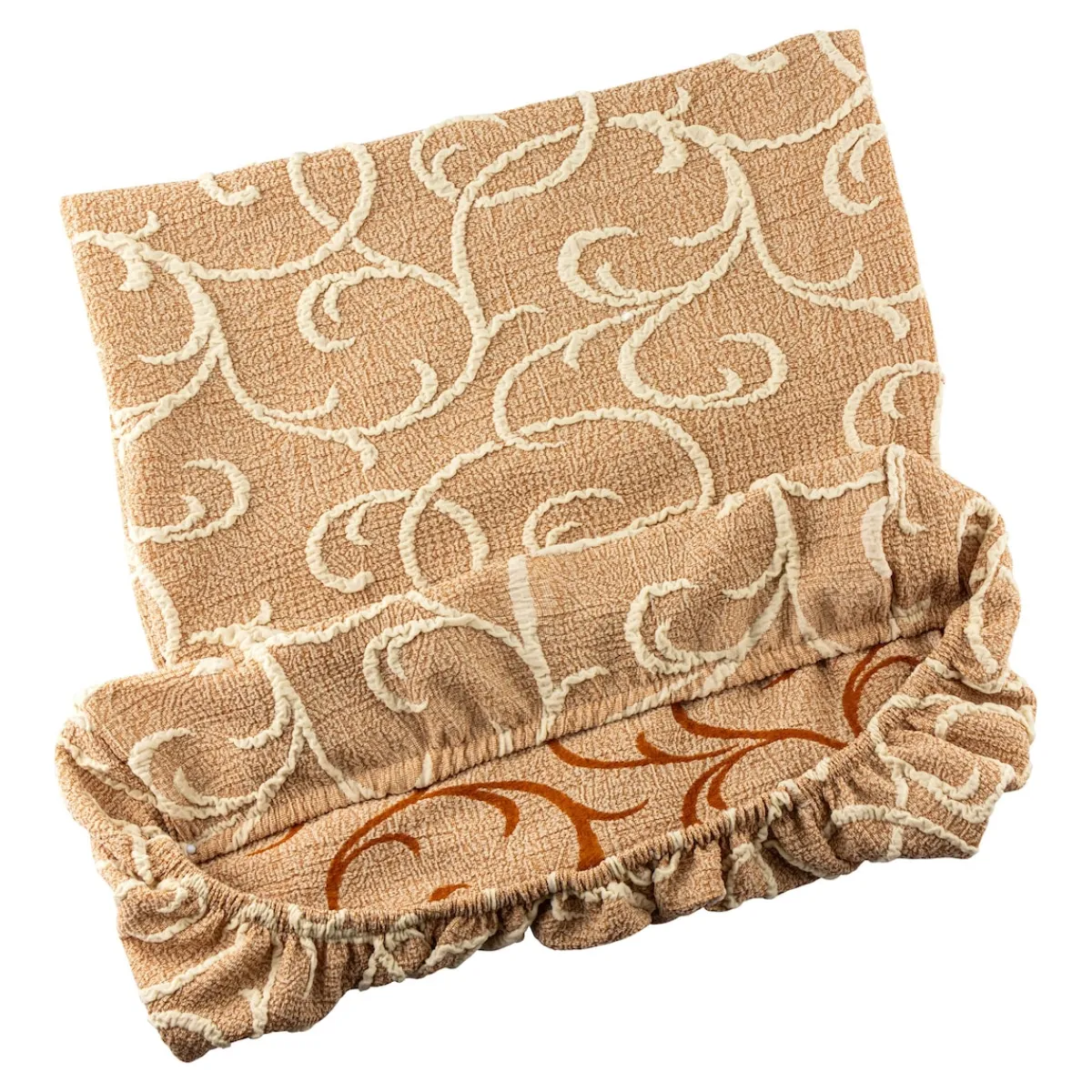 Die moderne Hausfrau Stuhlhusse „Ornamente“, 2 Stück beige