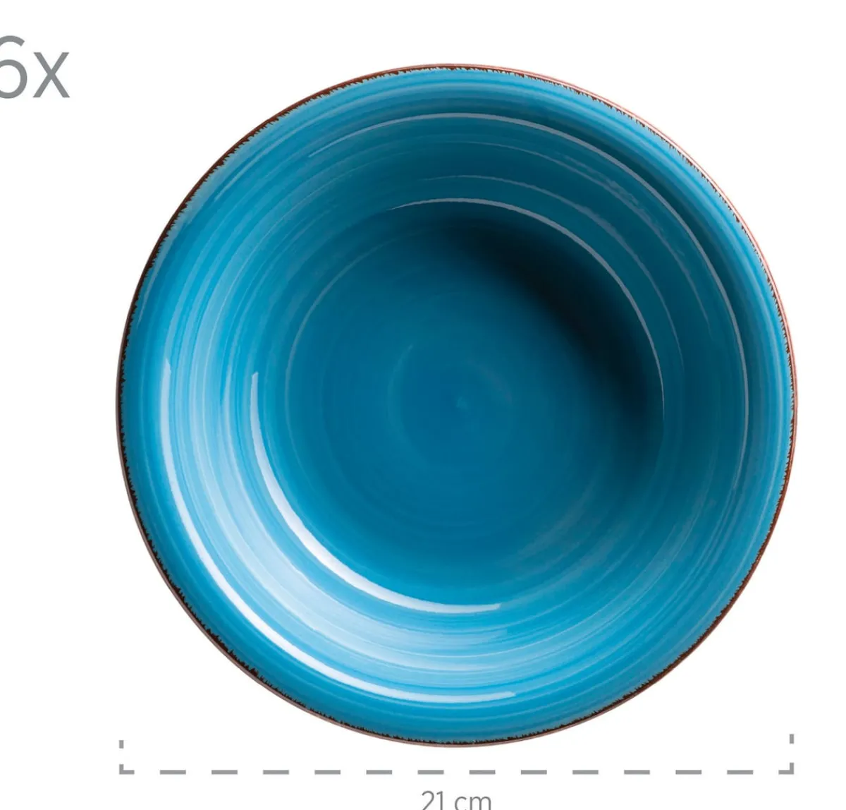 Die moderne Hausfrau Suppenteller-Set, Steingut LUMACA Dunkelblau