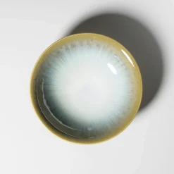 Die moderne Hausfrau Suppenteller-Set, Steinzeug Flussufer blau, grün, weiß