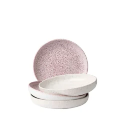 Die moderne Hausfrau Suppenteller-Set, Steinzeug Alpenwiese Beere / Creme