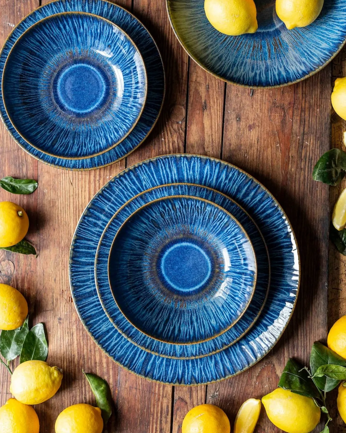 Die moderne Hausfrau Suppenteller-Set, Steinzeug Eisfall