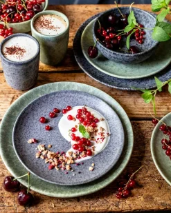 Die moderne Hausfrau Suppenteller-Set, Steinzeug Moos'N'Stein Grau