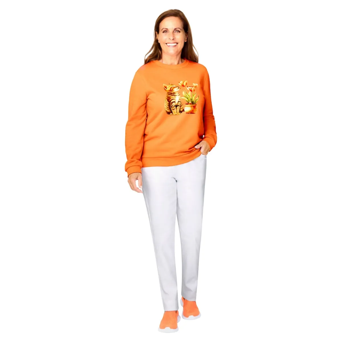 Damen Die moderne Hausfrau Sweatshirt „Kater Carlo“