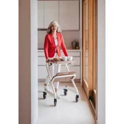 Die moderne Hausfrau Tablett für Wohnraumrollator dunkelbraun