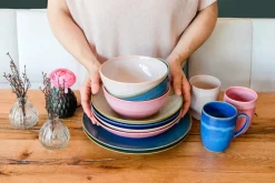 Die moderne Hausfrau Tafelservice, Keramik OSSIA Königsblau