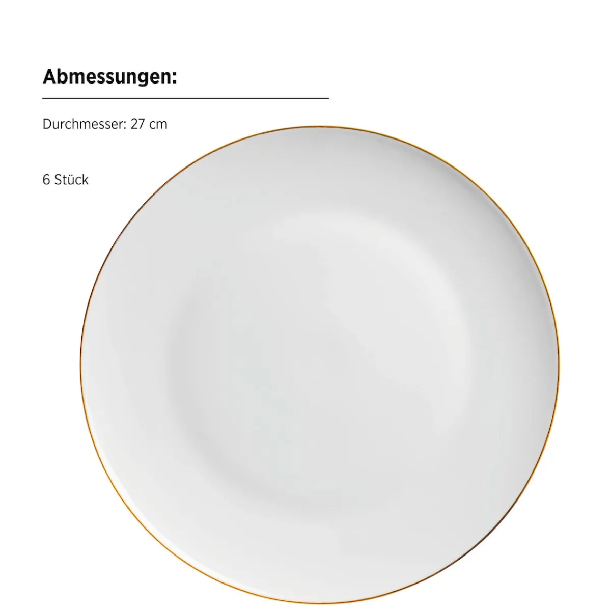 Die moderne Hausfrau Tafelservice, Porzellan Felise Weiß / Gold