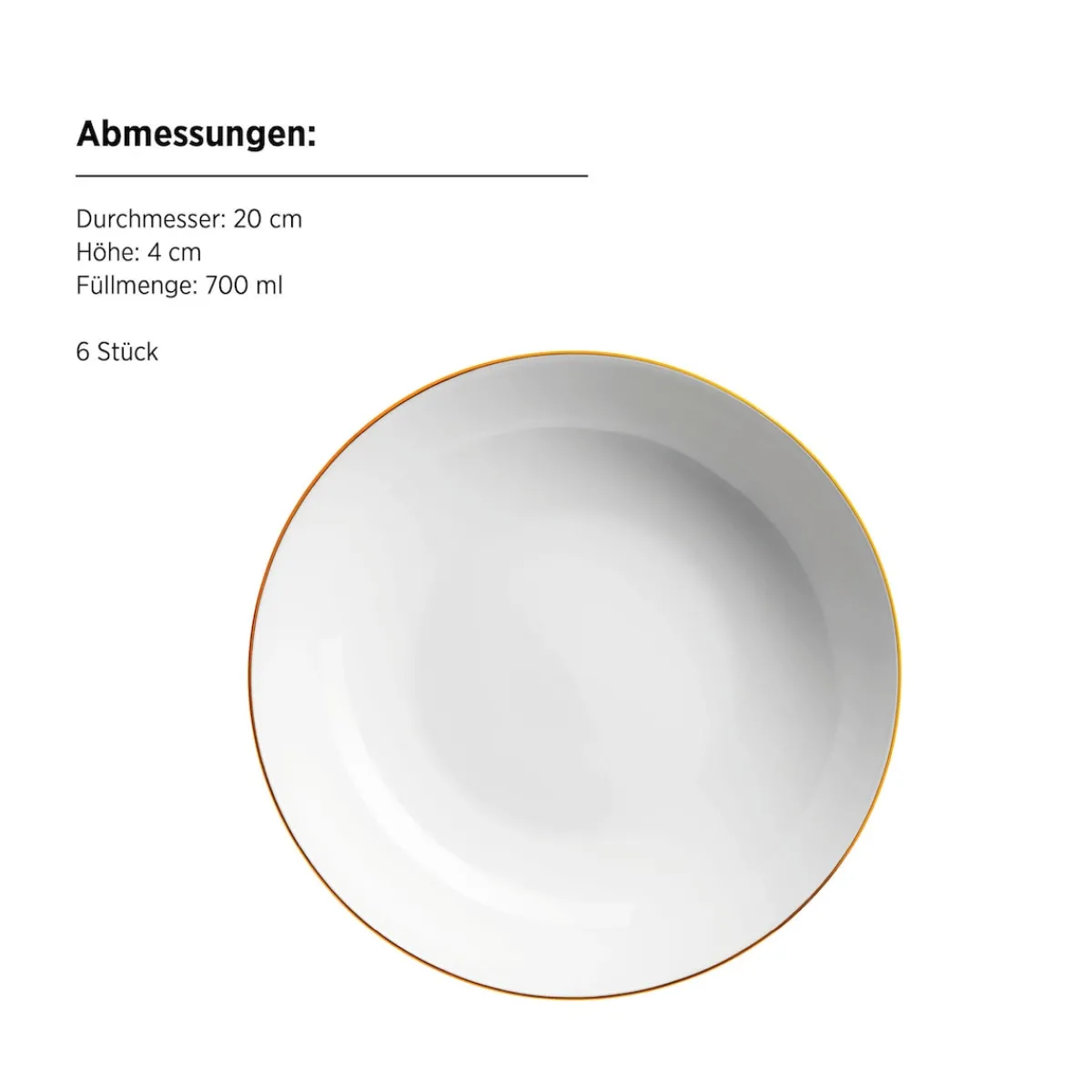 Die moderne Hausfrau Tafelservice, Porzellan Felise Weiß / Gold