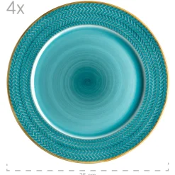 Die moderne Hausfrau Tafelservice, Porzellan Prospero Blau