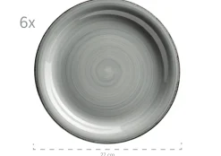 Die moderne Hausfrau Tafelservice, Steingut Lumaca Rauchblau