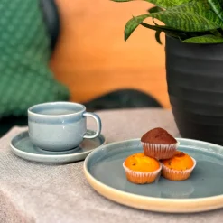 Die moderne Hausfrau Tafelservice, Steinzeug Candy Blau