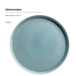 Die moderne Hausfrau Tafelservice, Steinzeug Candy Blau