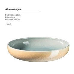 Die moderne Hausfrau Tafelservice, Steinzeug Candy Blau