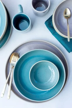 Die moderne Hausfrau Tafelservice, Steinzeug Candy Flieder