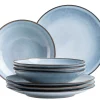 Die moderne Hausfrau Tafelservice, Steinzeug Smoky's Blau