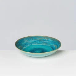 Die moderne Hausfrau Tafelservice, Steinzeug TIEFER SEE Blau / Grün