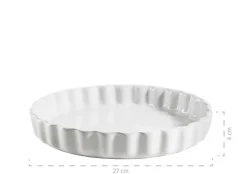 Die moderne Hausfrau Tarteform 27 cm, Keramik KITCHEN TIME Weiß