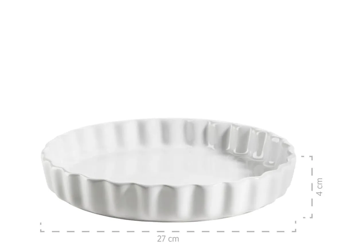 Die moderne Hausfrau Tarteform 27 cm, Keramik KITCHEN TIME Weiß