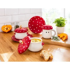 Die moderne Hausfrau ﻿Tasse „Fliegenpilz“ mit Deckel, 300 ml
