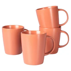 Die moderne Hausfrau Tassen „Basic“, 4 Stück je 400 ml apricot