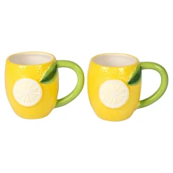 Die moderne Hausfrau Tassen-Set „Lemon“, 2 Stück je 440 ml