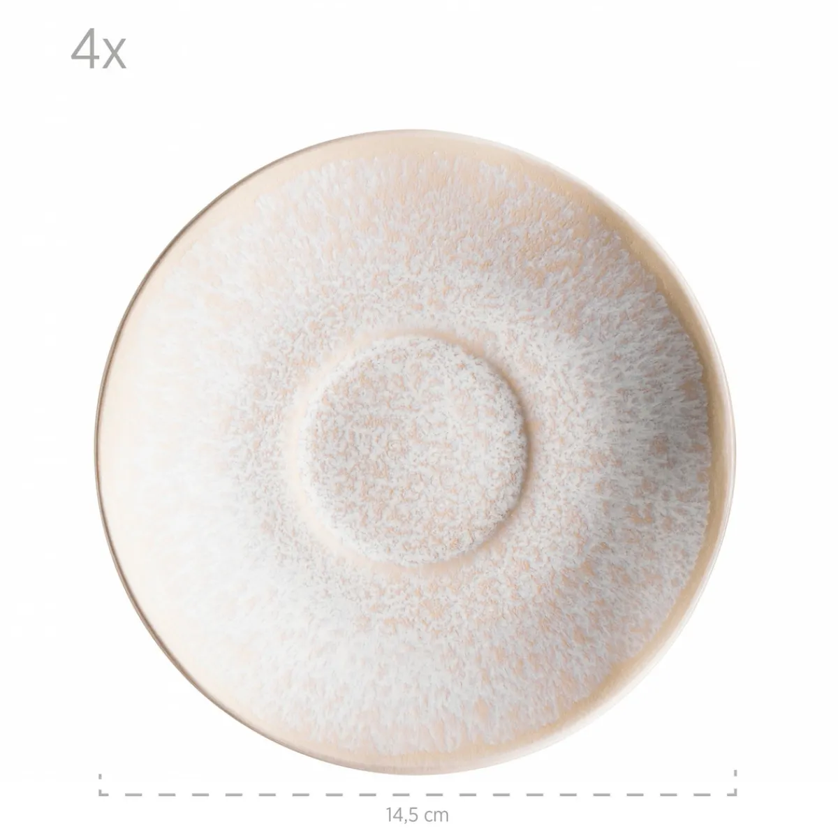 Die moderne Hausfrau Tassen-Set, Steinzeug Frozen Weiß