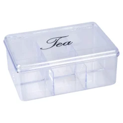 Die moderne Hausfrau Teebox, transparent mit 6 Fächern