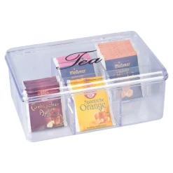 Die moderne Hausfrau Teebox, transparent mit 6 Fächern