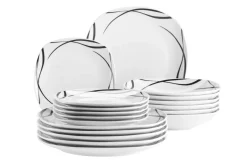 Die moderne Hausfrau Teller Set, Porzellan DECORA