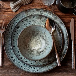 Die moderne Hausfrau Teller Set, Steinzeug Carellia Grau