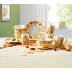 Die moderne Hausfrau Teller „Tulpen“, 4 Stück