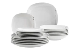 Die moderne Hausfrau Tellerset, Porzellan Fadilla 6 x Speiseteller, 6 x Suppenteller, 6 x Dessertteller