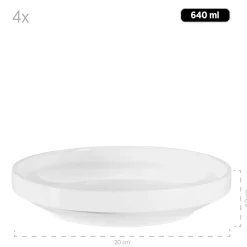 Die moderne Hausfrau Tellerset, Porzellan Vada Weiß