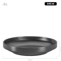 Die moderne Hausfrau Tellerset, Porzellan Vada Weiß